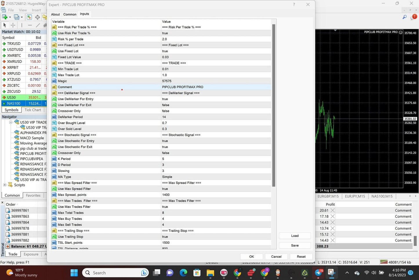 Pip Club Profit Max Pro MT4 EA fix